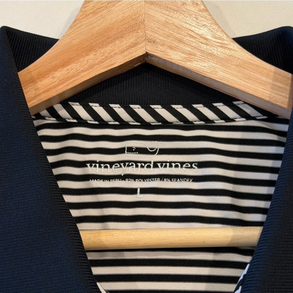 Vineyard Vines Texas Longhorns Striped Performance Polo Size Large - Picture 5 of 6